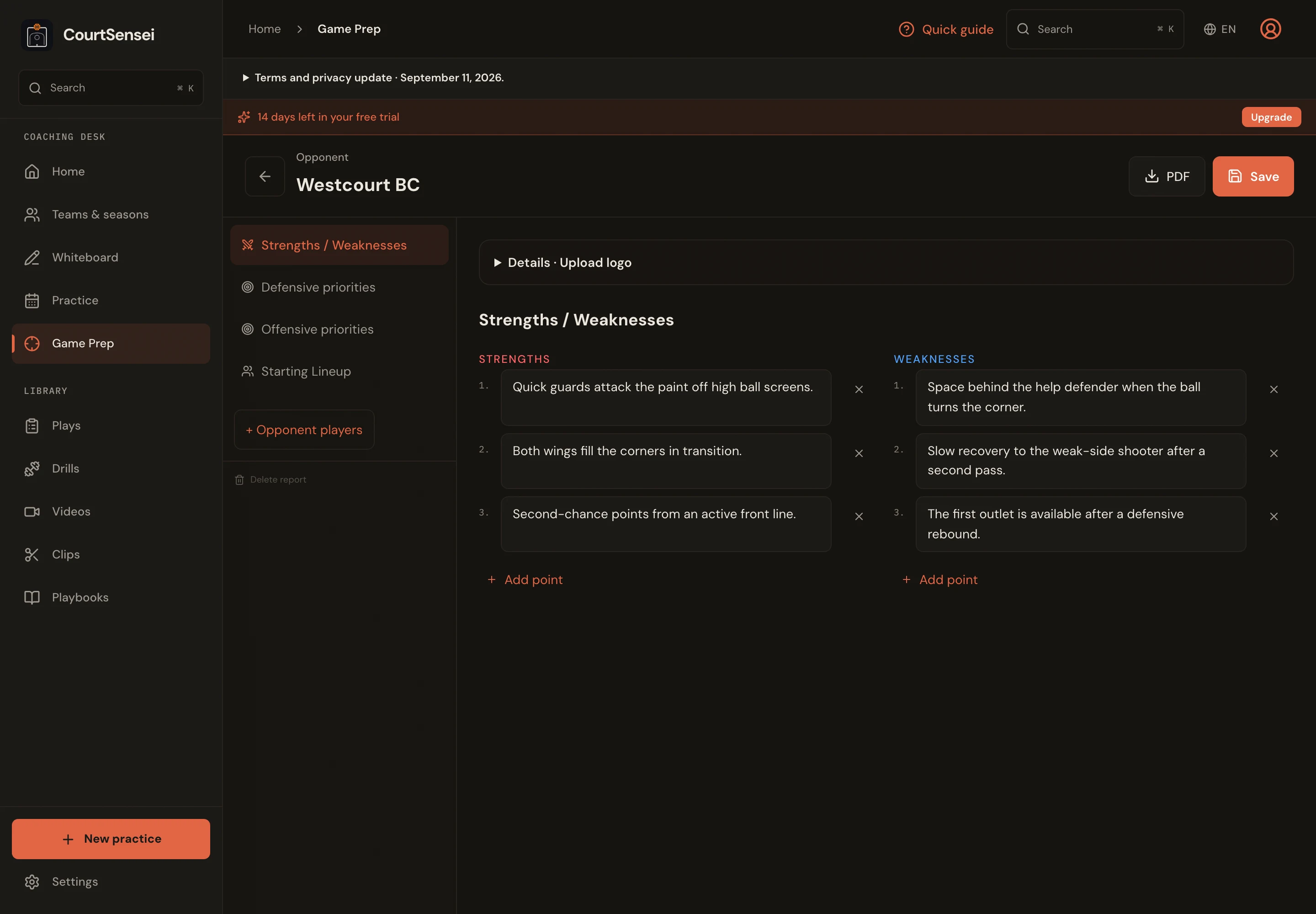 Basketball Scouting Report Software