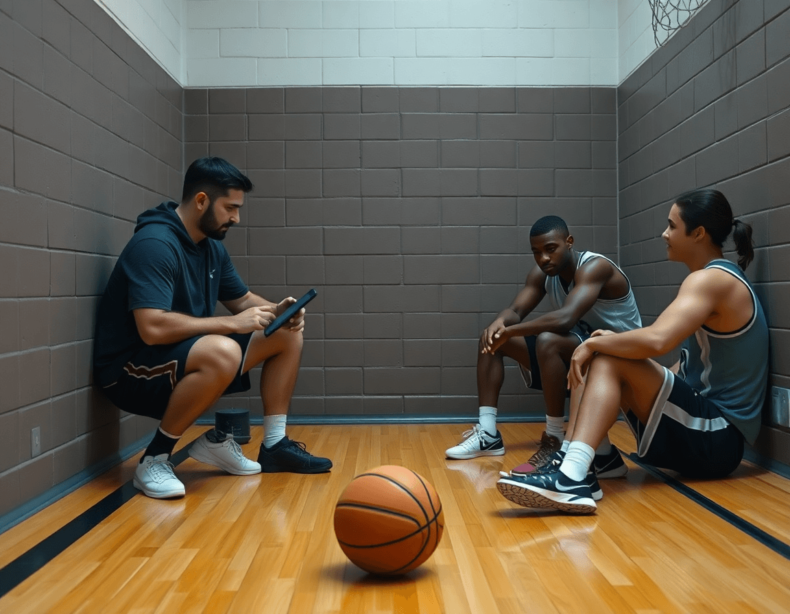 Video workflow for 4 1 motion offense basketball clips and player feedback.