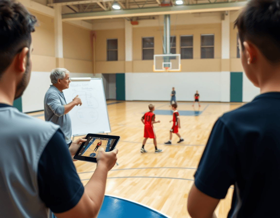 Coach uses basketball drills for 5 7 year olds with video and whiteboard demonstrations.