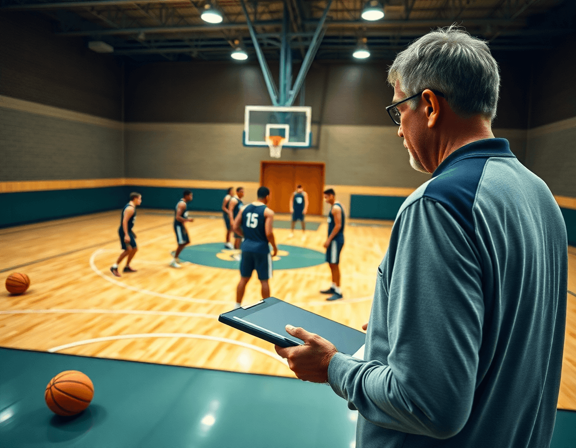 Basketball drills for high school guards mapped in a coaching workspace with notes.
