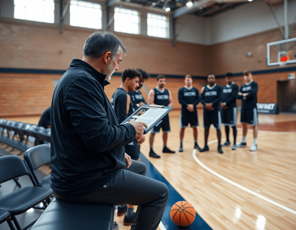 Scouting and game-plan talk visualized as two defense techniques in basketball on the tablet.