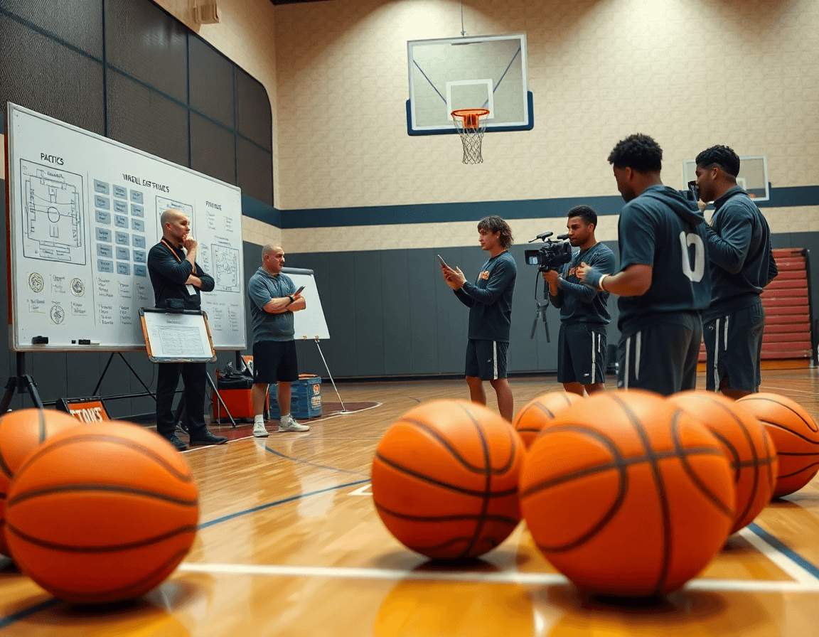 Plan y video semanal para el ala pivot baloncesto que hace visualizado por el equipo.