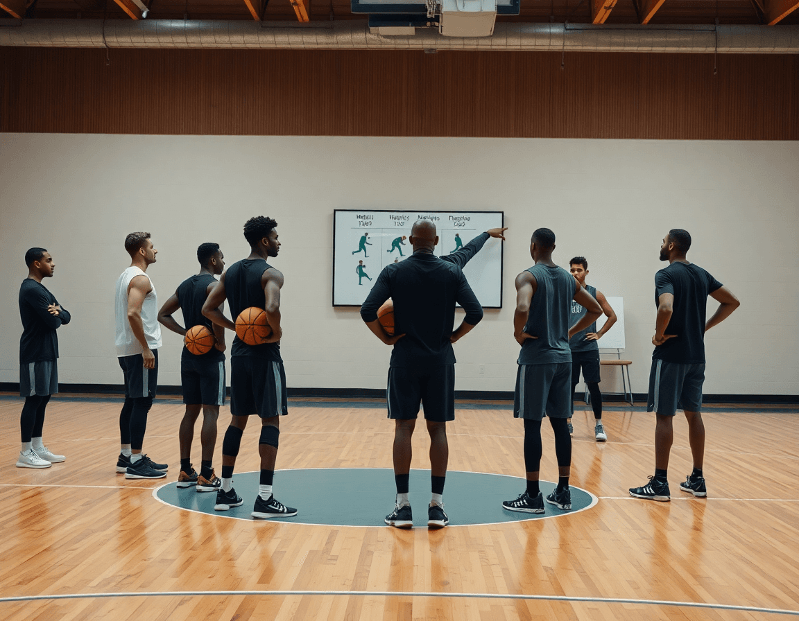 calentamiento para baloncesto movilidad articular entre jugadores realizando movilidad de cadera en grupo
