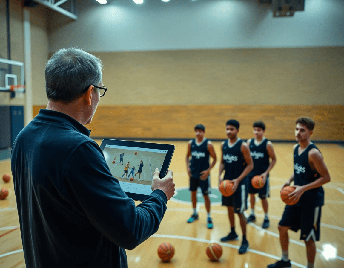 Video de baloncesto presenta ejercicios baloncesto niños mientras practican manejo y tiro en la cancha.