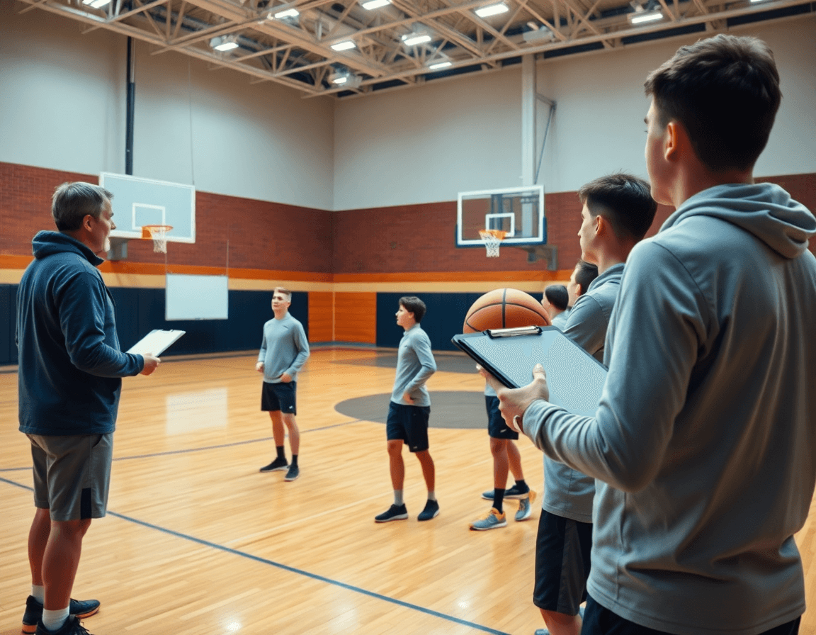 Primer plano de jugadores practicando ejercicios de tiro baloncesto senior durante una sesión de entrenamiento.