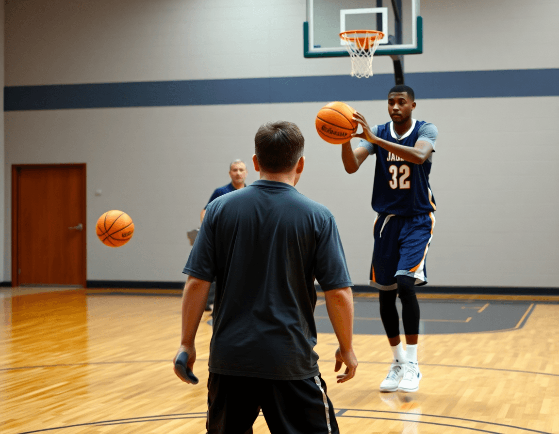 Ejercicios pase baloncesto minibasket desde dribbling: bandas de cones y movimiento continuo.