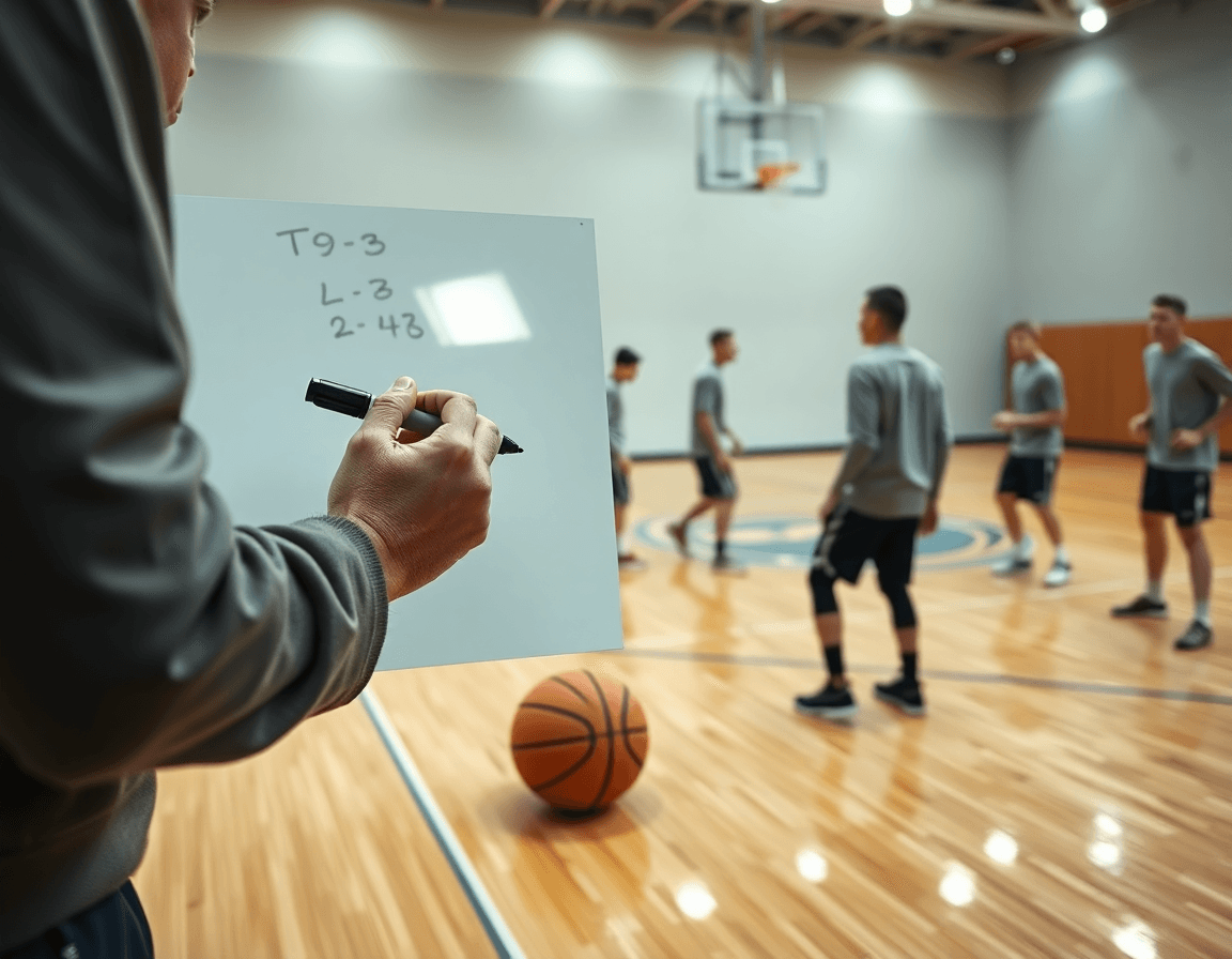 Detalle de manos con balón naranja durante entrenamientos de baloncesto para niños de 6 a 8 años.