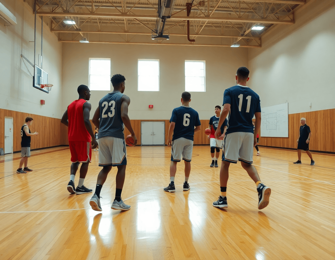 Entrenamiento táctico de ejercicio baloncesto con lectura de juego, enfoque práctico para entrenadores.