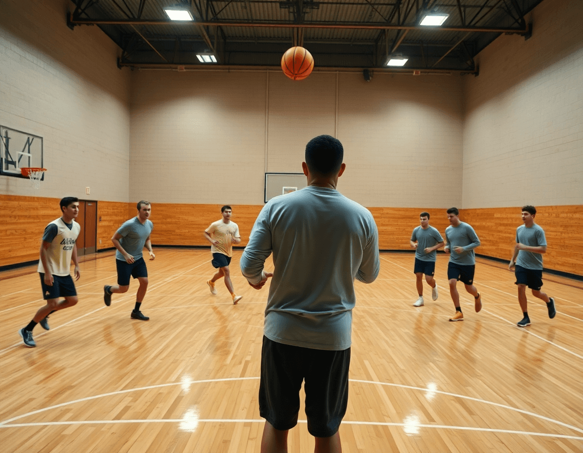Exercice basket u11 passe: jeunes s'exercent à des passes et réceptions près de la clé.