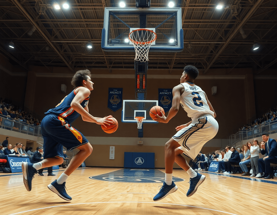 Exercice fin de contre attaque basket gros plan sur le coach et les joueurs en action.