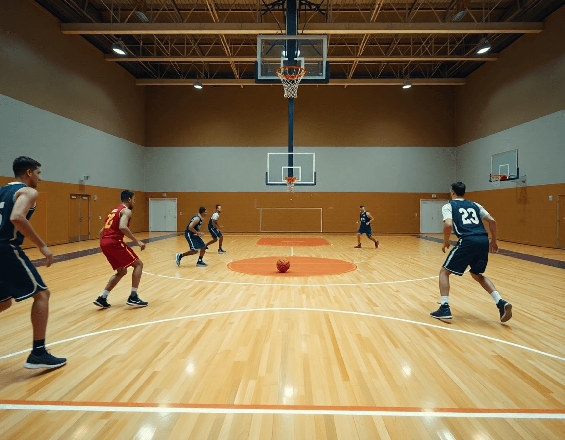 Mouvement rapide: exercice passe basket débutant en 2c2 sur le terrain, coach montrant diagonales.