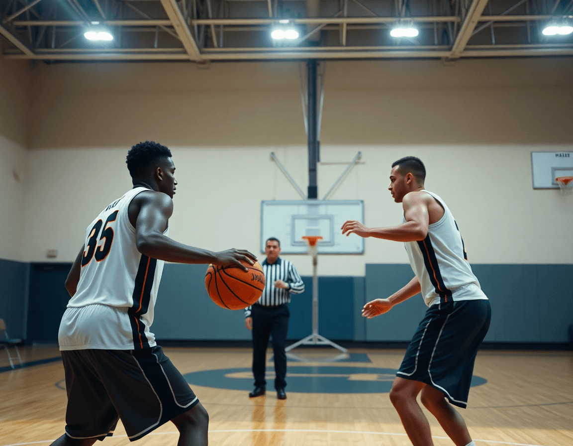 Plan serré sur le tableau tactique pendant une séance de match preparation basket euro.