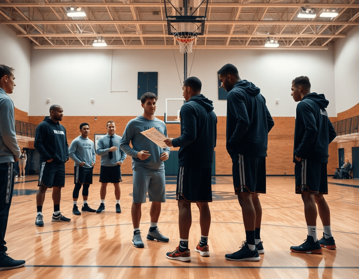Scouting et schémas défensifs sur le basketball, équipe prête à anticiper les attaques adverses.