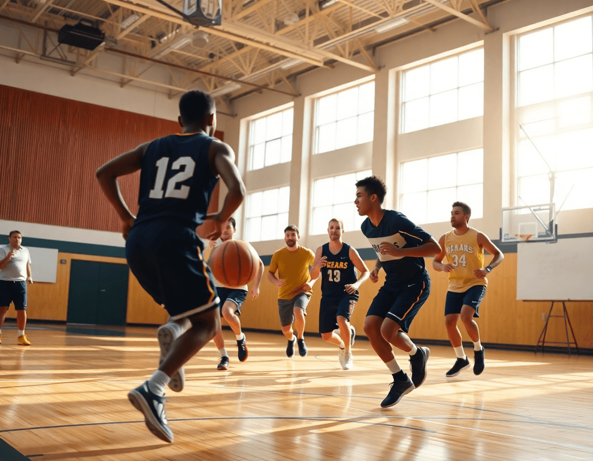 Vista laterale su basket u18 italia spagna: allenatore con lavagna tattica e pallone.
