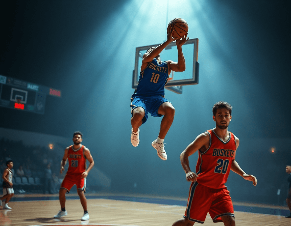 Allenatore che indica movimenti su lavagna mentre i giocatori seguono la spiegazione degli schemi basket.
