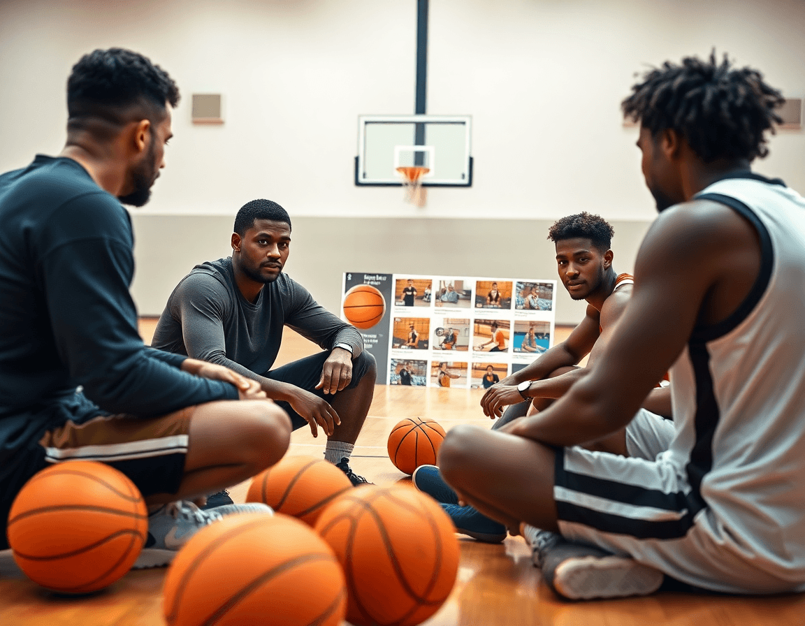 Playlist e condivisione: contenuti di corso allenatore basket giovanile mostrati ai giocatori.