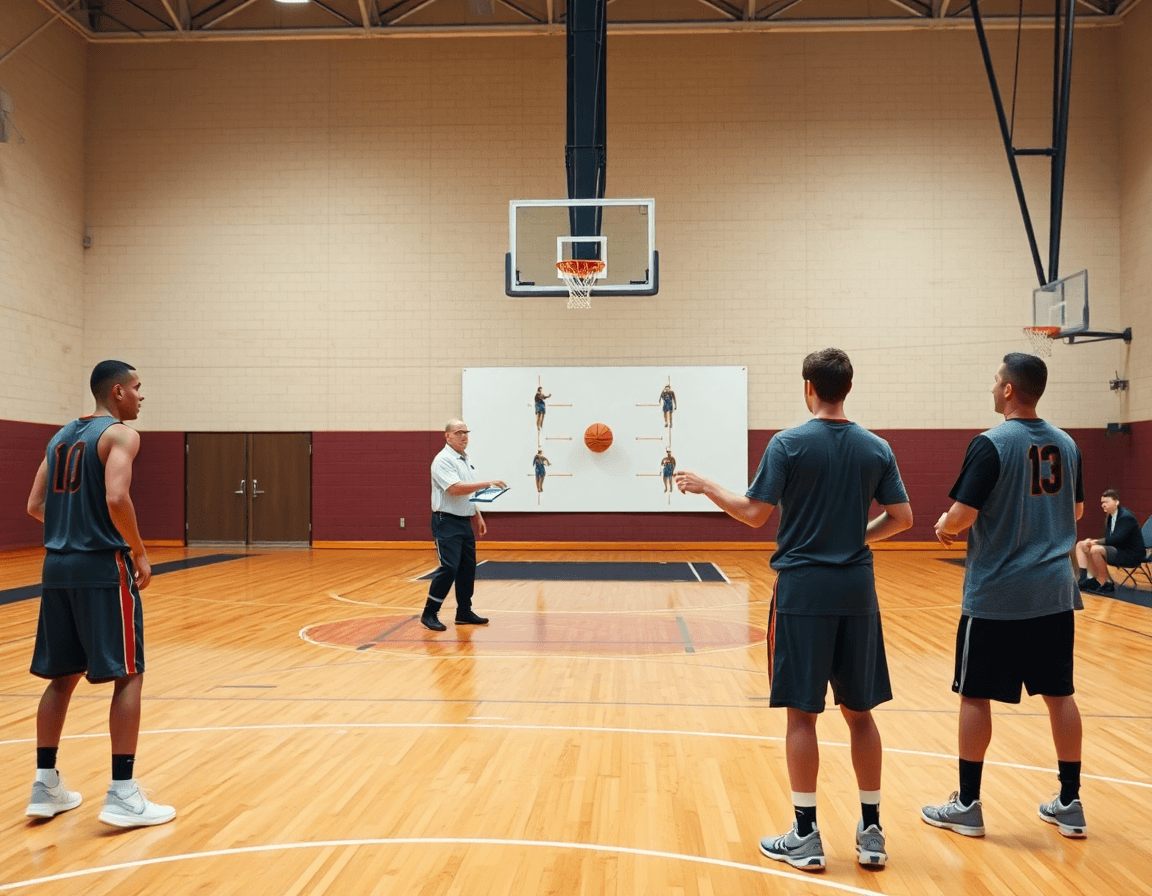 Dettaglio delle mani che controllano un pallone arancione durante basket difesa a zona.