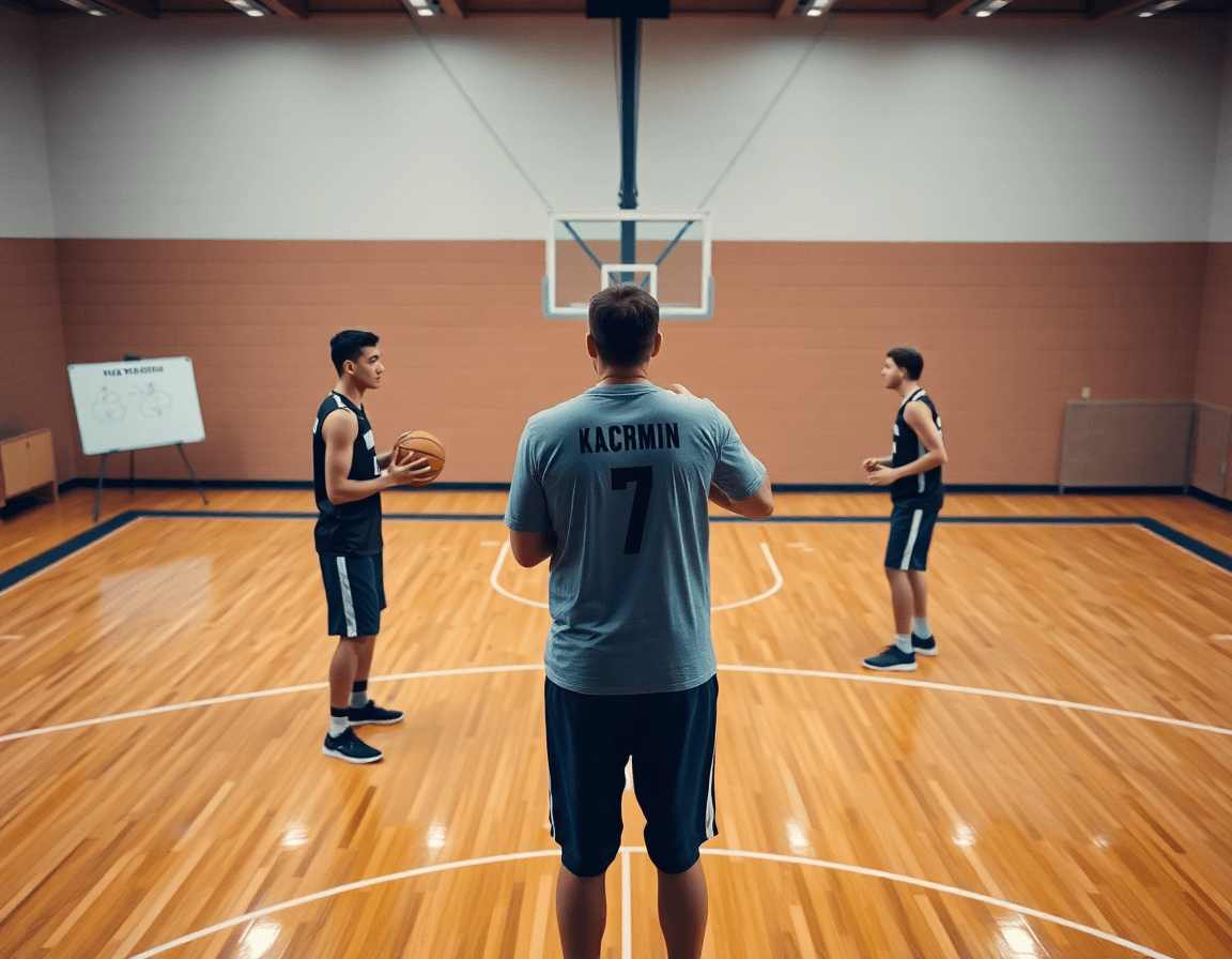 Primo piano su mani che passano pallone da basket durante esercizi minibasket 5 6 anni cremonini.
