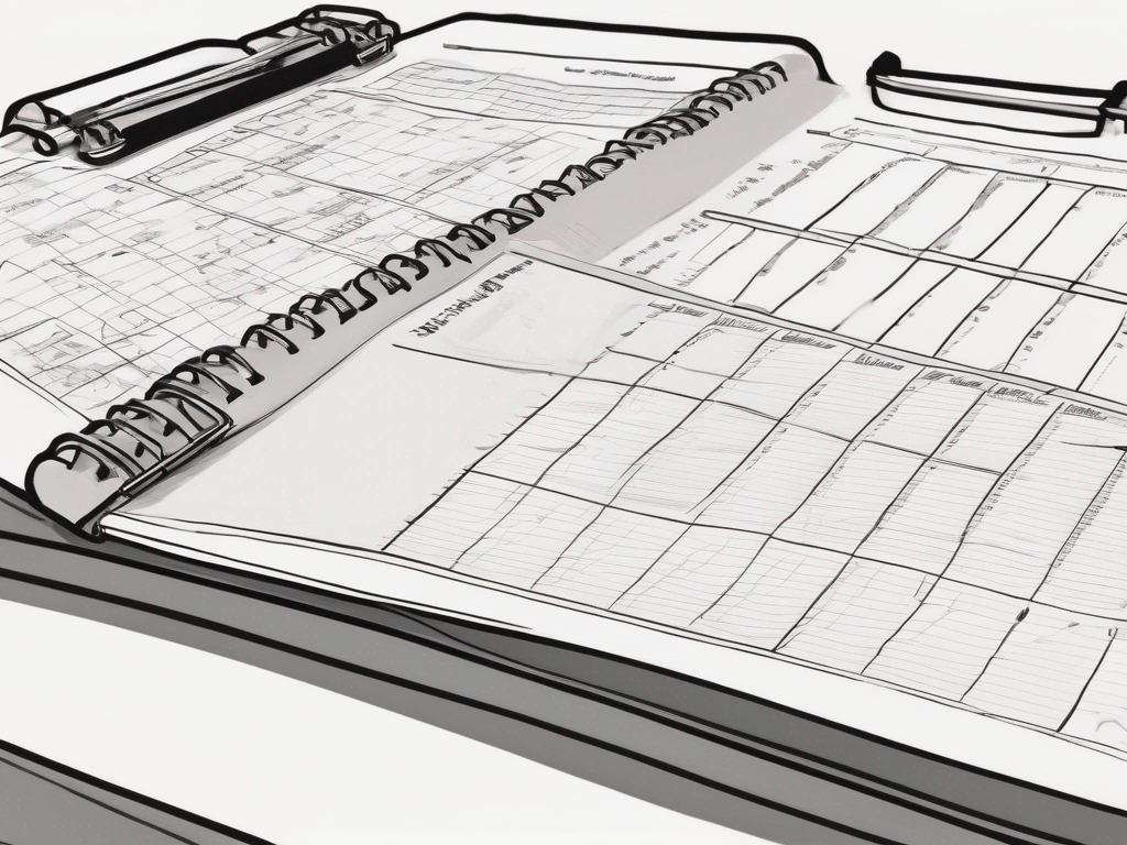 Editorial-style close-up of a coach's hands on a clipboard with a weekly plan for basketball coaching software.