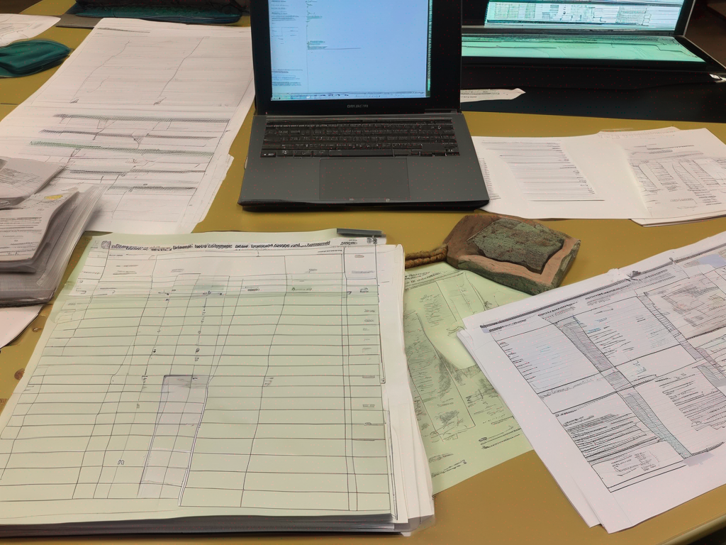 Editorial shot of scouting reports and opponent prep in a gym with charts and notes.